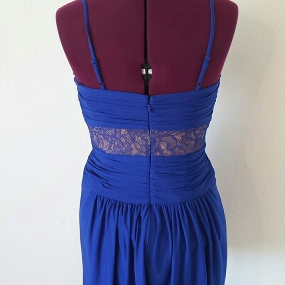 NWT BCBG Eve Ruched Blue Cocktail Dress Size 2 - Picture 2 of 4